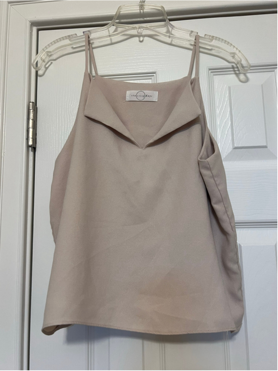 six crisp days Tops - Women's Six Crisp Days Beige Sleeveless Tank Top size M